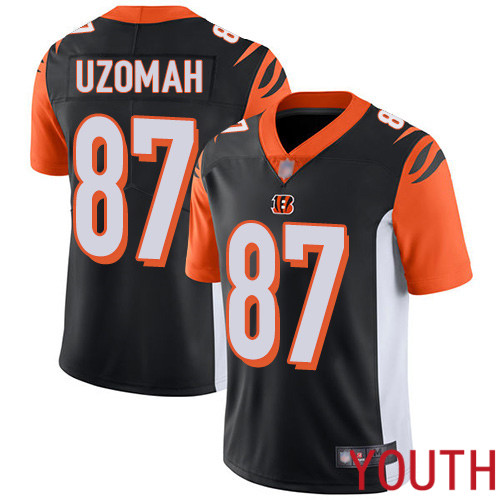 Cincinnati Bengals Limited Black Youth C J Uzomah Home Jersey NFL Footballl 87 Vapor Untouchable